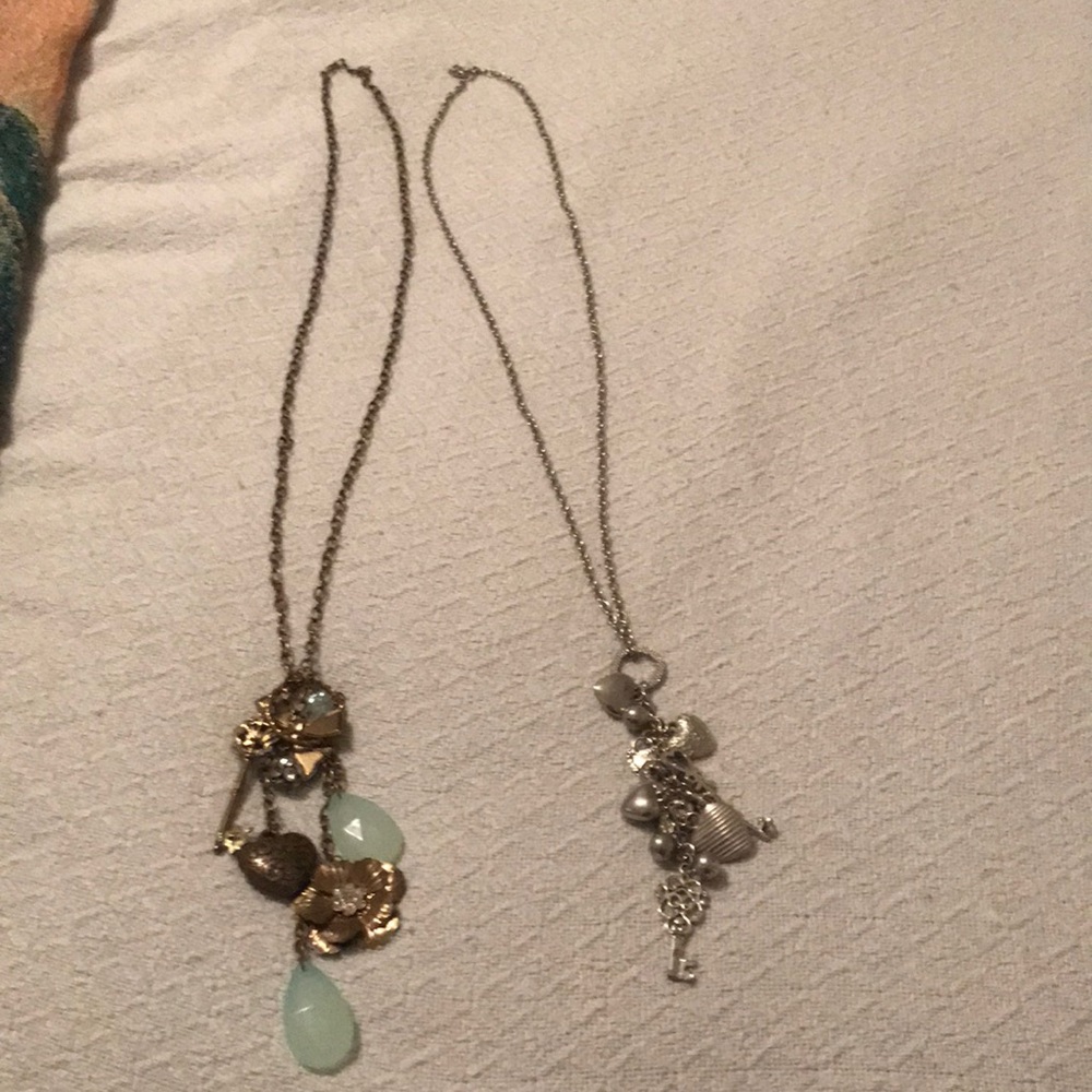 Two long costume necklaces